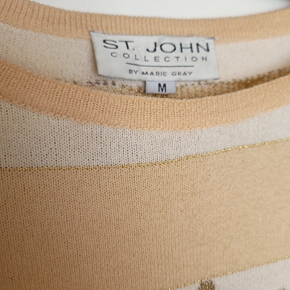 Vintage St John beige nautical rope striped sweater - Picture 6 of 12